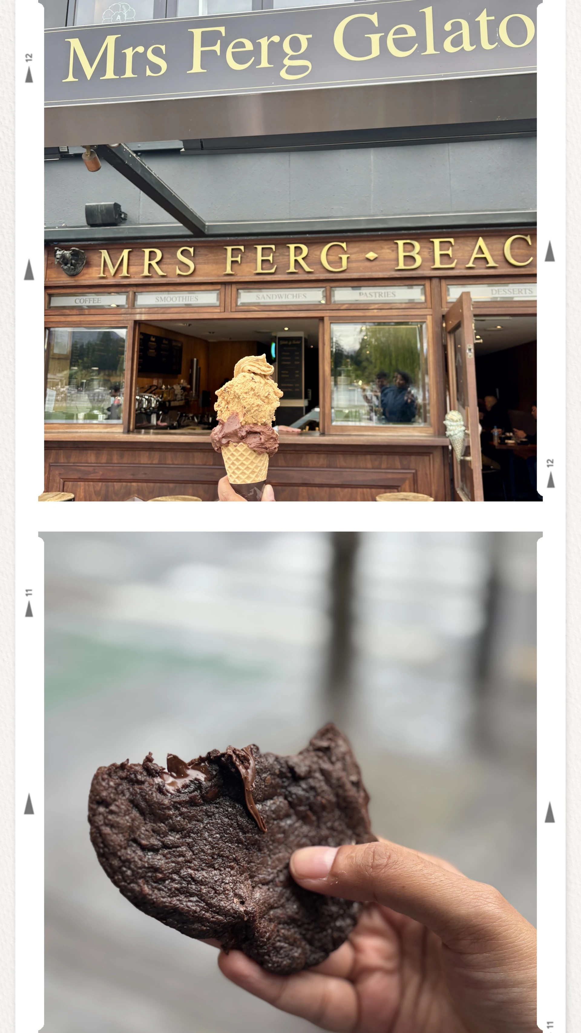 Delicious fresh cookies and scoops from Mrs Ferg Gelato