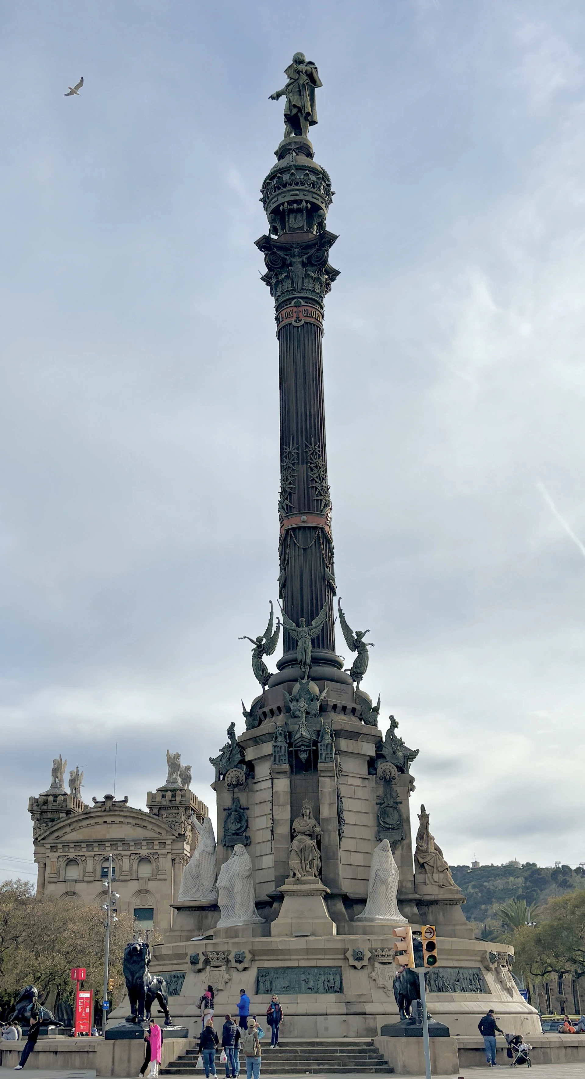 The Columbus Monument rising against the sky