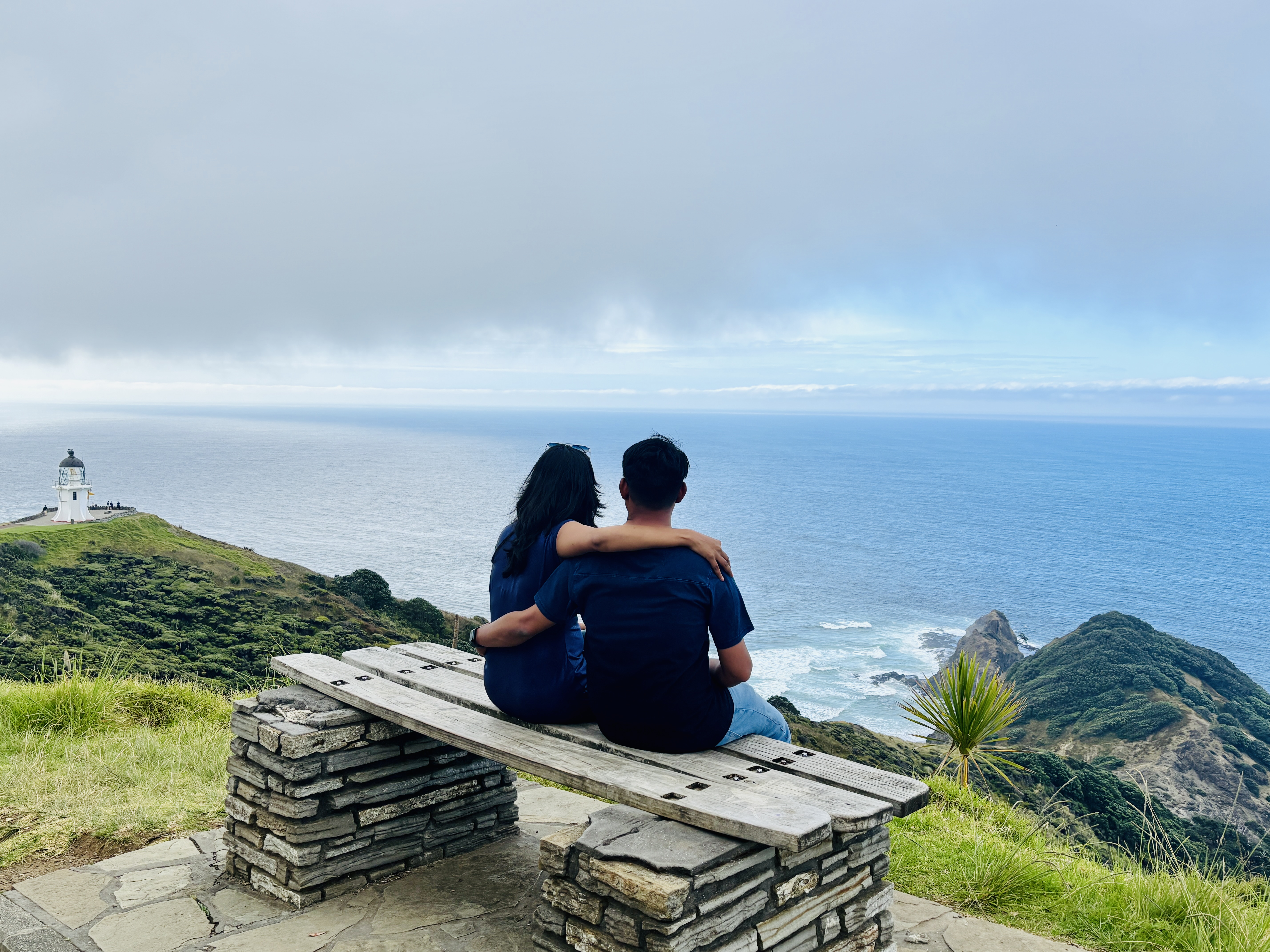 Scenic pathway leading down to the Cape Reinga lighthouse