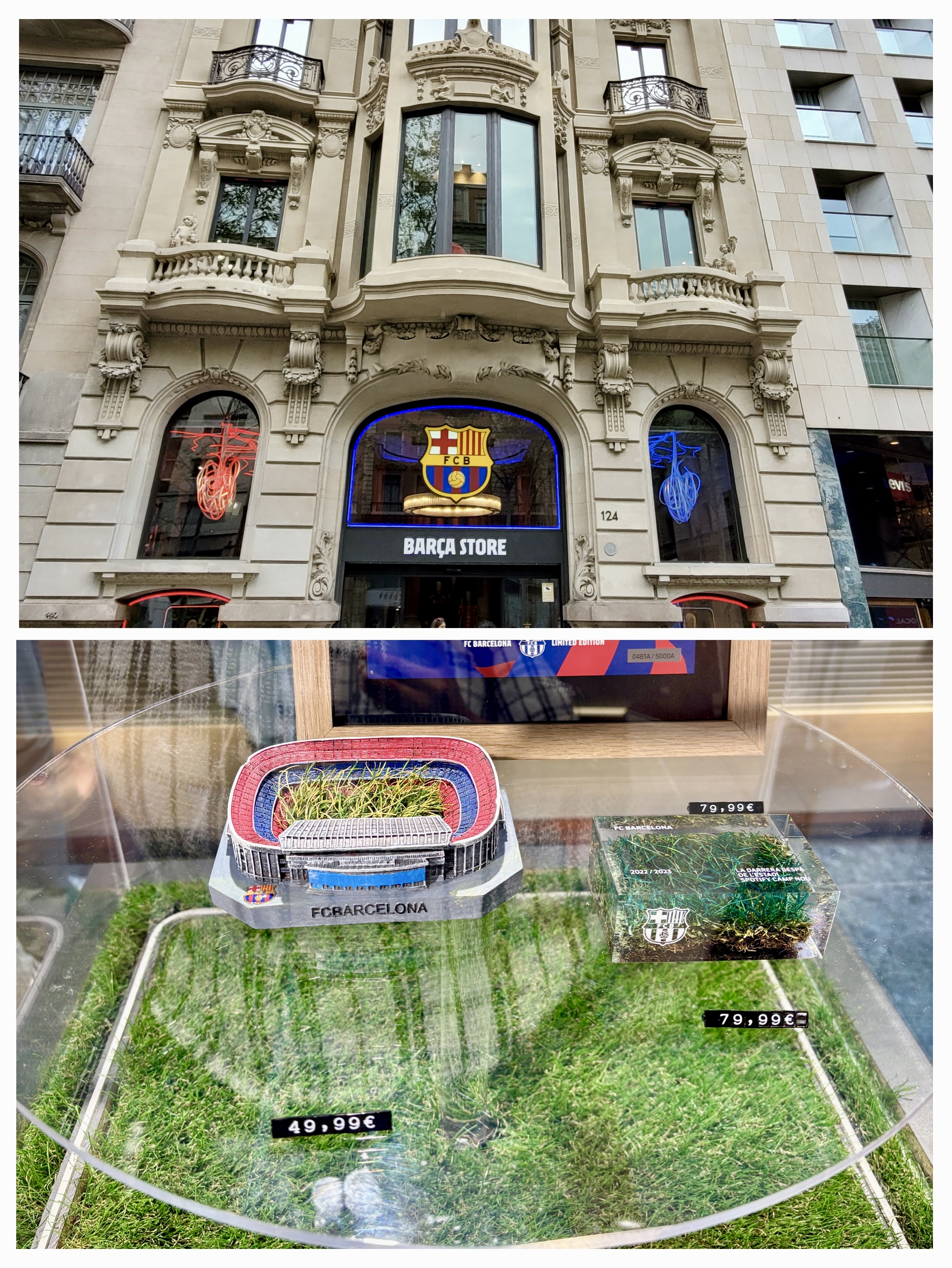 Inside the FC Barcelona official souvenir store
