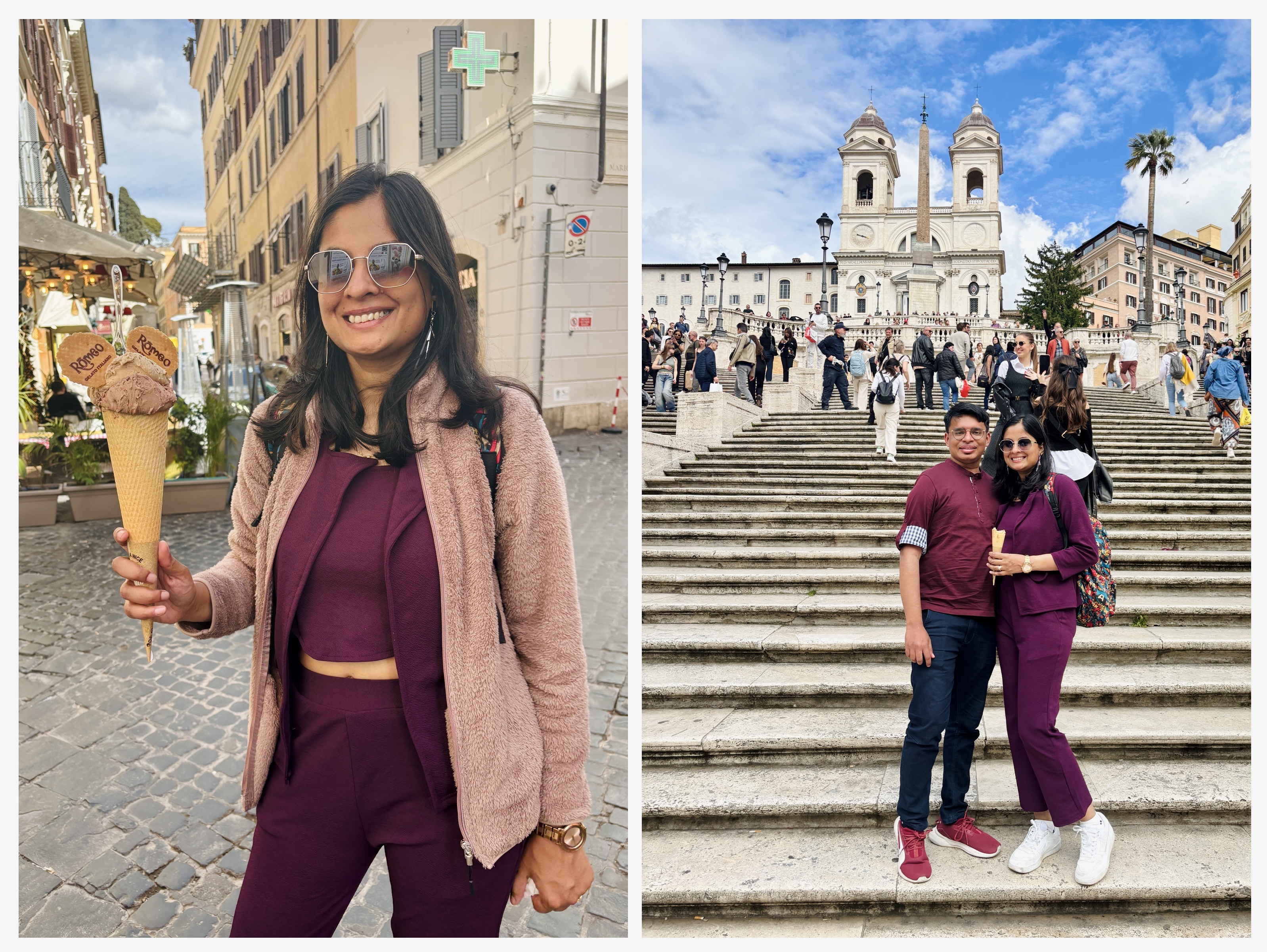 Enjoying fresh, creamy Italian gelato near Spanish Steps