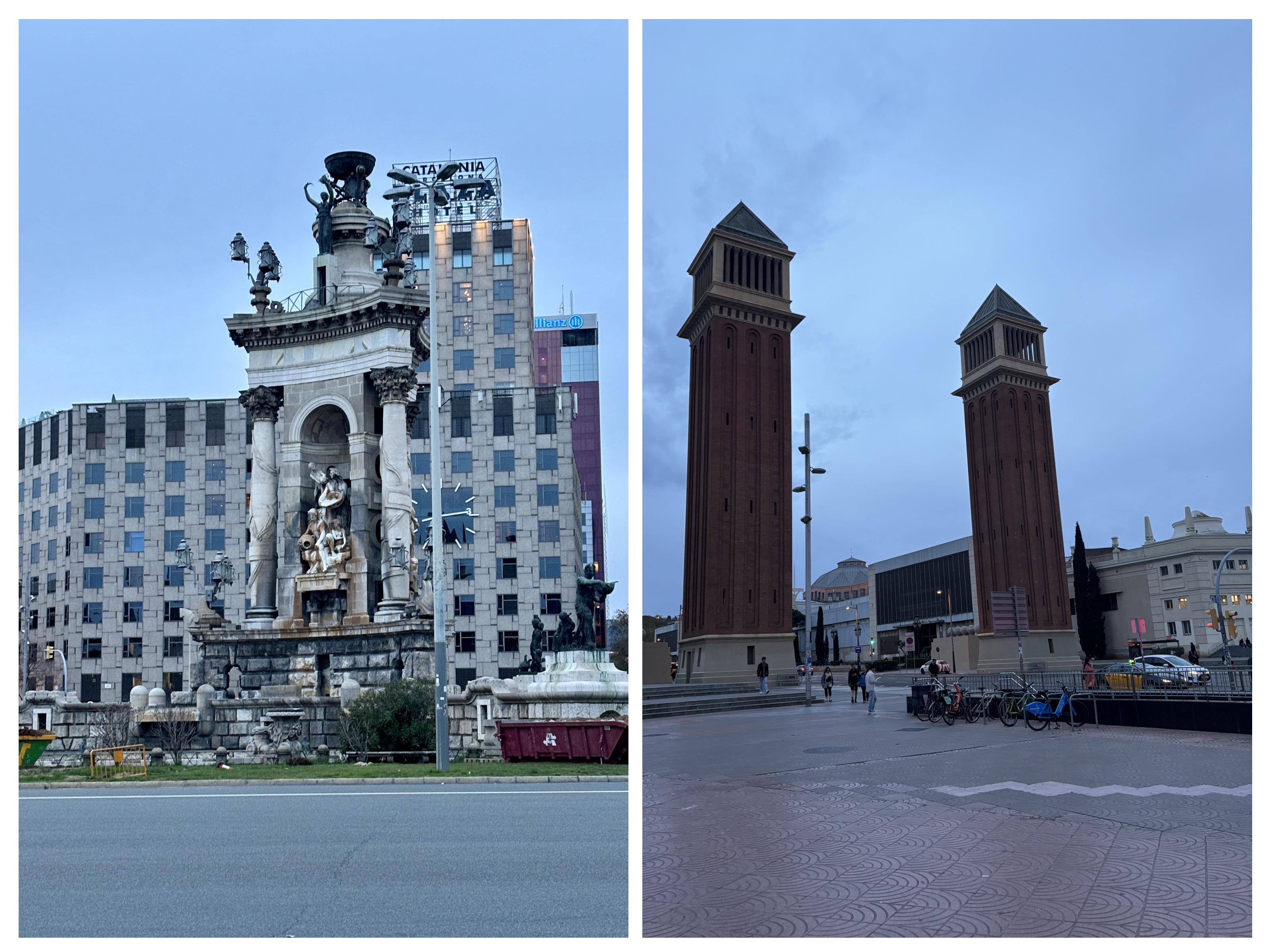 Arenas de Barcelona Bullring outer facade collage