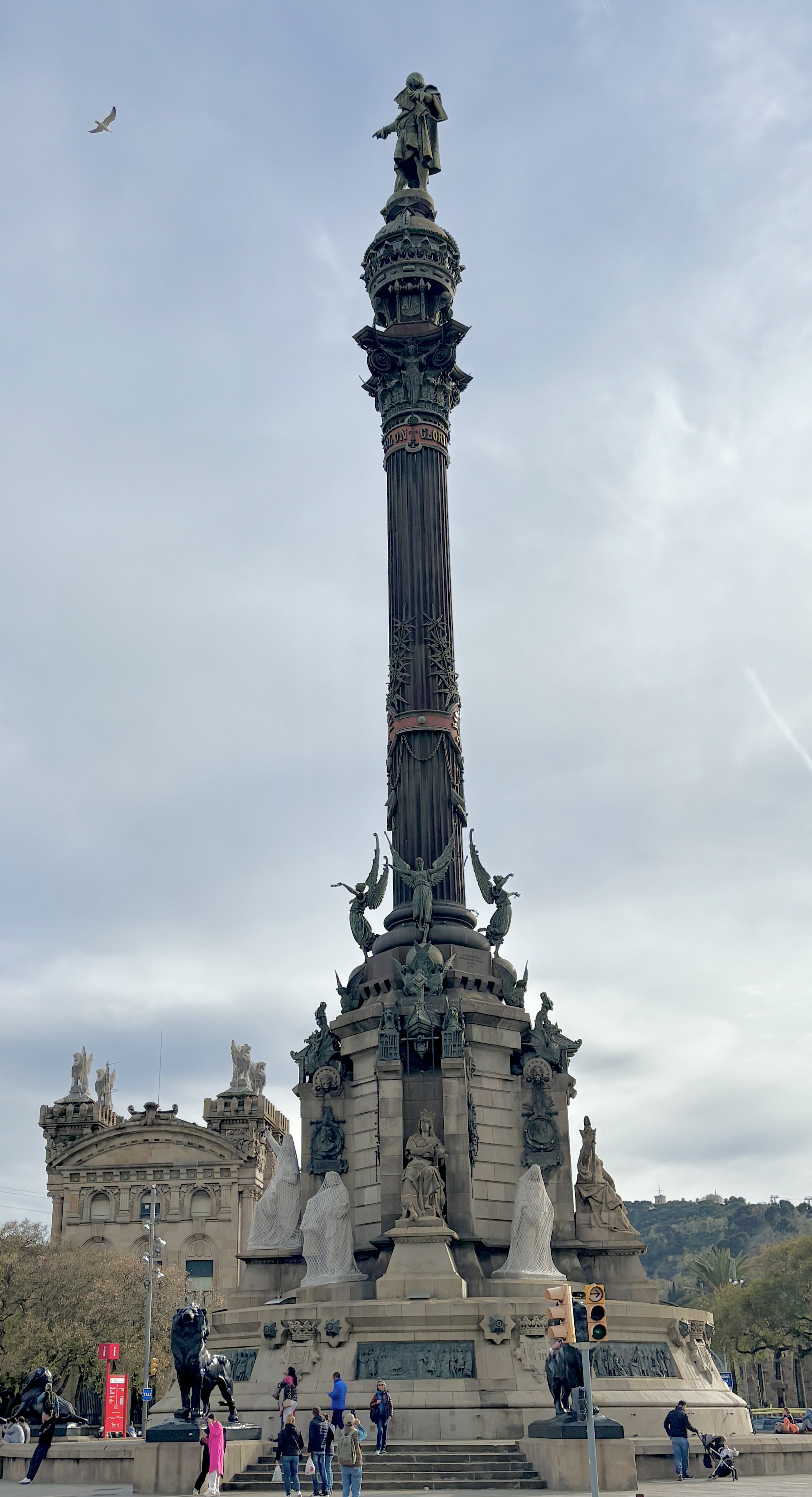 The Columbus Monument rising against the sky