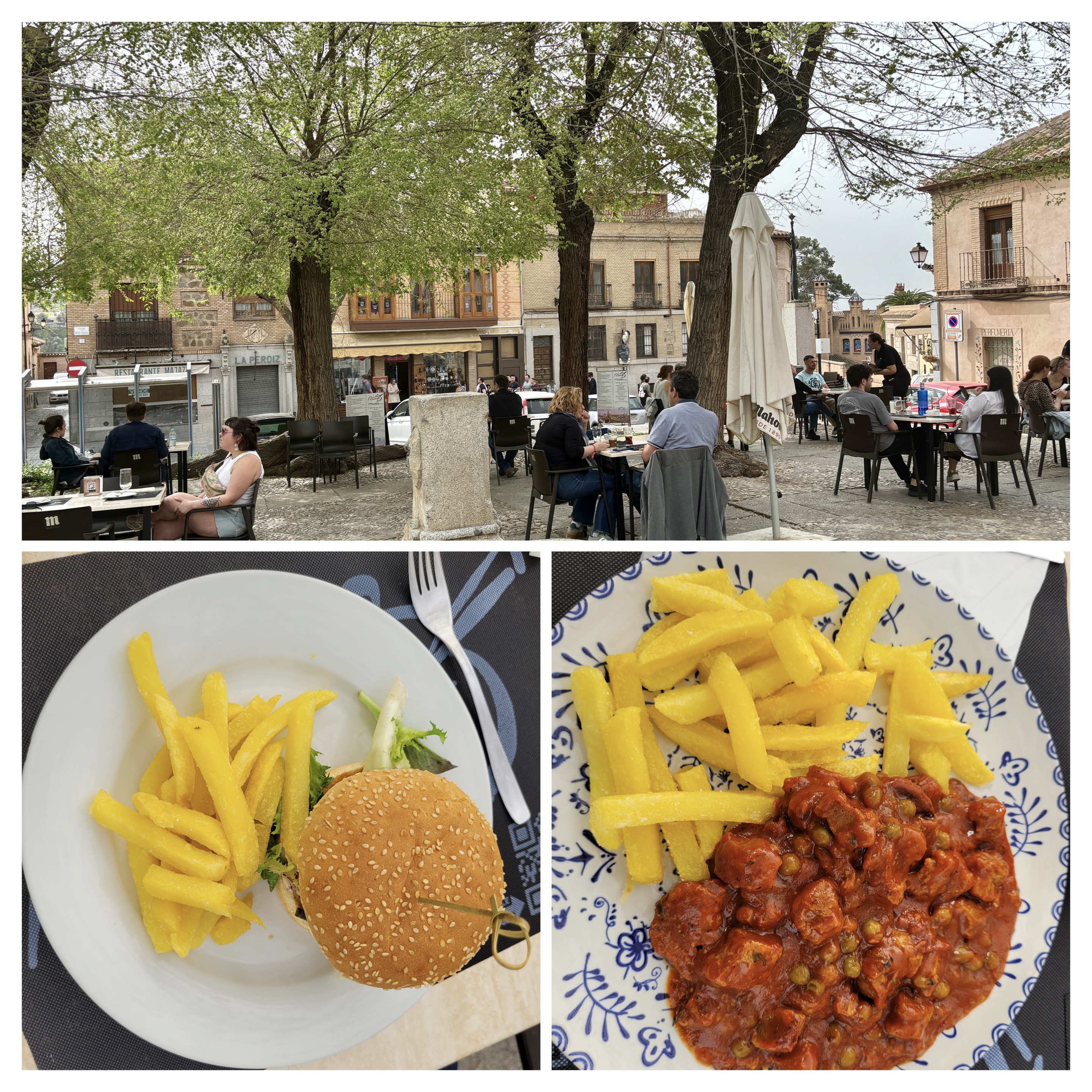 Outdoor seating Spanish lunch in Toledo