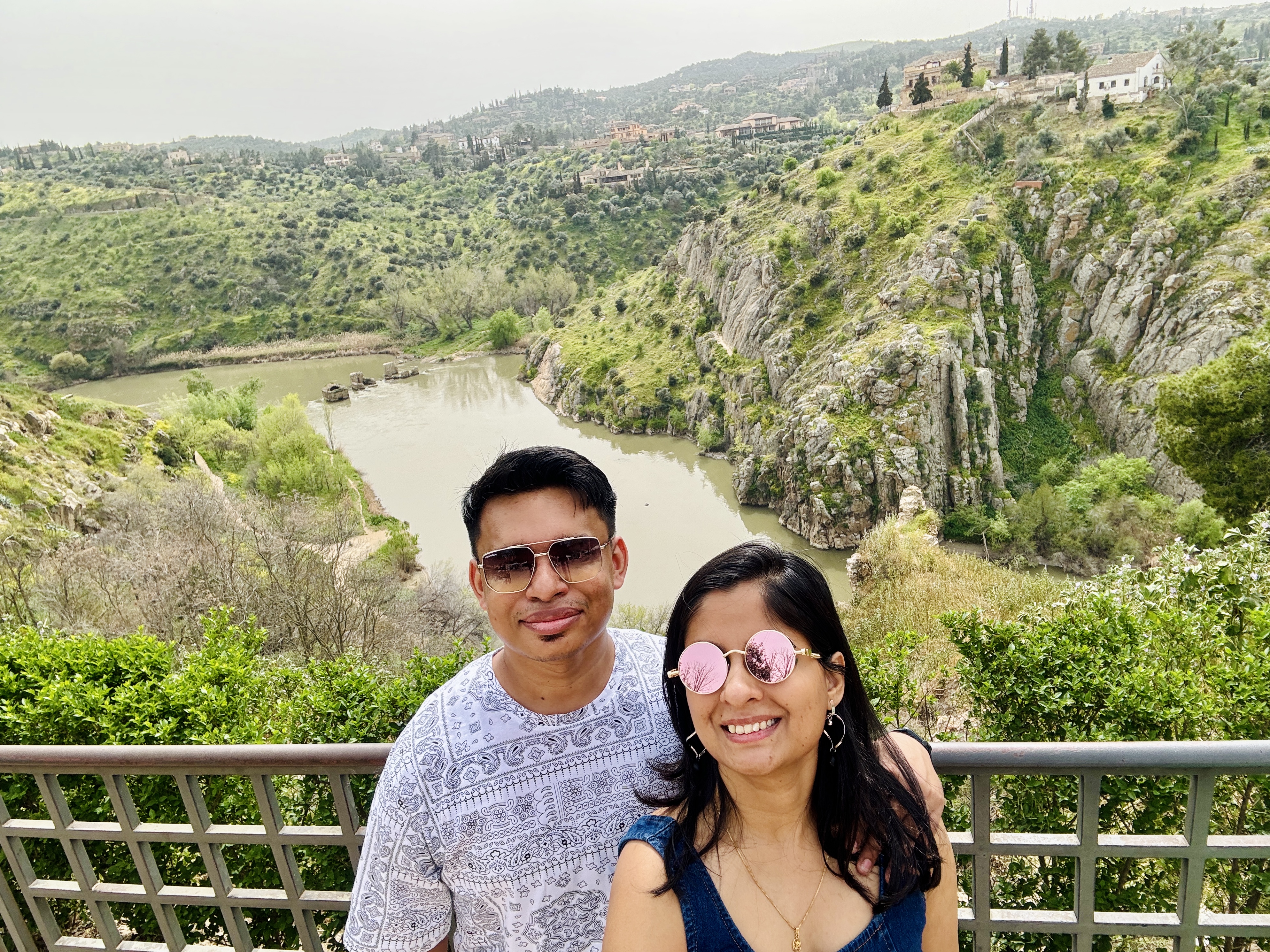 Sitting near Tagus River in Toledo