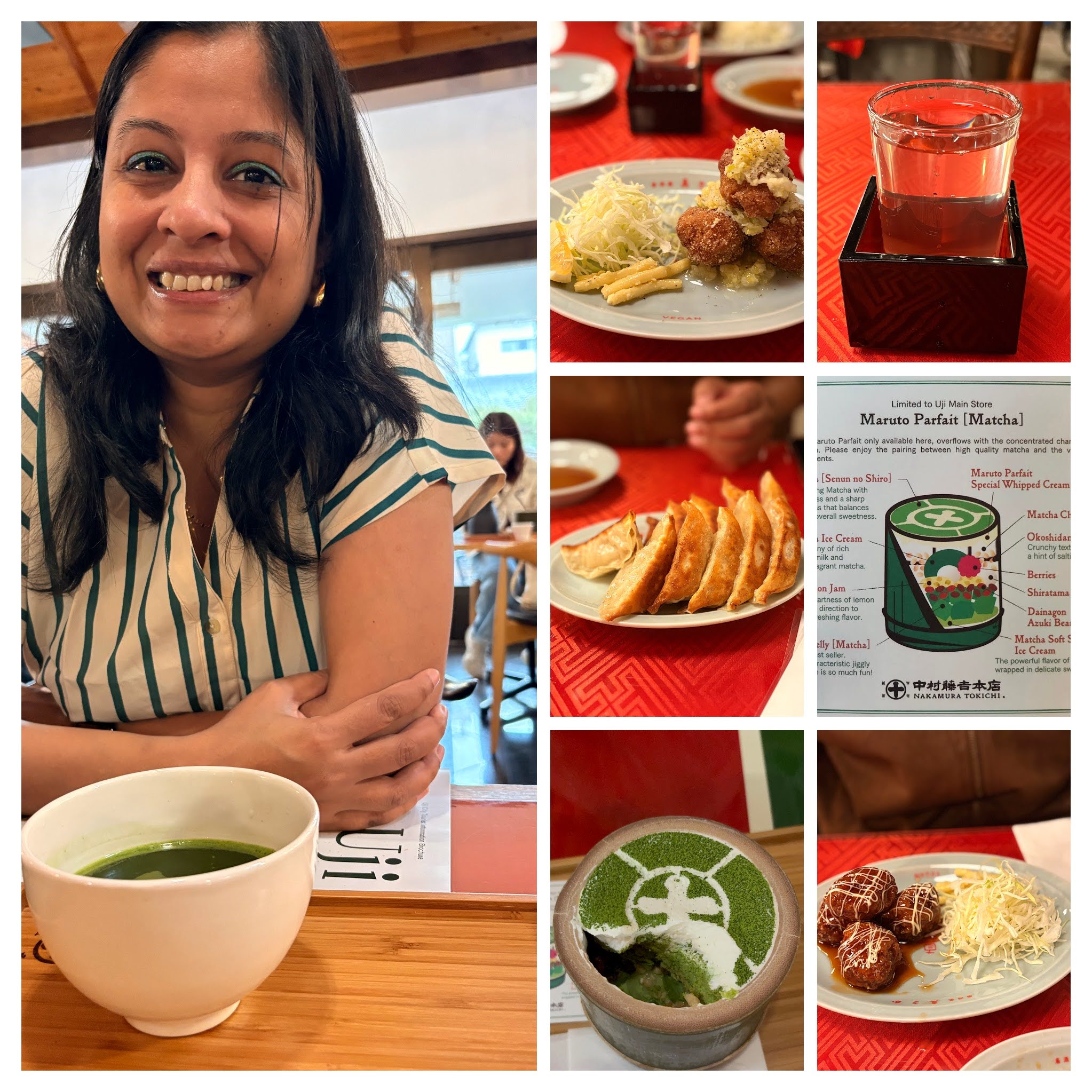 Matcha drink, sake and gyoza in Uji and Kyoto